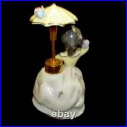 Vintage DEV Lady Perfume Bottle Girl w Umbrella Spray Atomizer