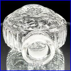 Vintage Daisy Perfume Bottle Stopper Pressed Clear Art Glass 6 Vanity Luxe