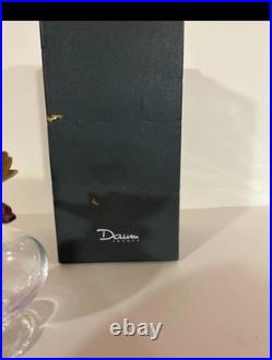 Vintage Daum Decorative Glass Perfume Bottle Butterfly Stopper, Box Included
