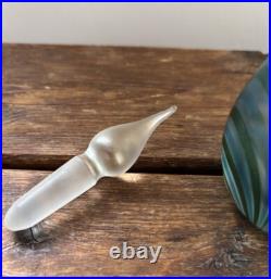 Vintage David Lotton 1985 Art Glass Iridescent Pulled Perfume Bottle With Stopper