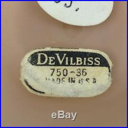 Vintage DeVILBISS Gold Pink Blown Glass Jeweled Perfume Bottle Atomizer