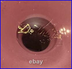 Vintage DeVilbiss Perfume Bottle Atomizer Pink Art Deco Signed 1928