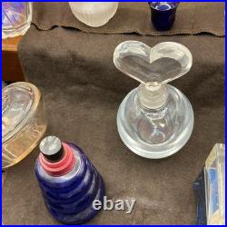 Vintage Decorative Perfume Bottle Collection Crystal, Art Glass, Novelty Bottles