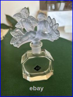 Vintage Desna Czech Perfume Bottle. Lavender Figural Nude Stopper