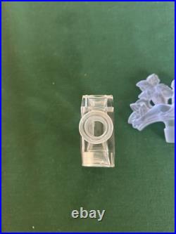 Vintage Desna Czech Perfume Bottle. Lavender Figural Nude Stopper