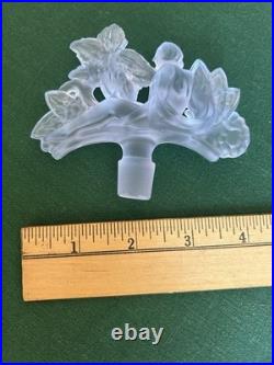 Vintage Desna Czech Perfume Bottle. Lavender Figural Nude Stopper