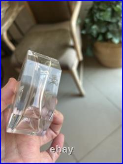 Vintage Desna Czech Perfume Bottle. Lavender Figural Nude Stopper