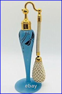 Vintage Devilbiss Blue Cambridge Glass Perfume Atomizer
