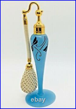 Vintage Devilbiss Blue Cambridge Glass Perfume Atomizer