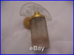 Vintage Devilbiss Closure Glass Perfume Bottle Atomizer 24k Gold Plate 3650-18