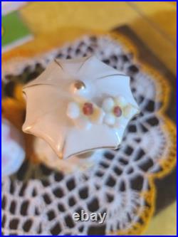 Vintage Devillbis Umbrella girl porcelain perfume bottle LOT Of 2