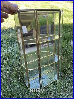 Vintage Display Case Mirrored With Vintage Miniature Perfumes