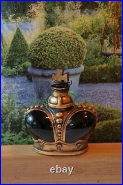 Vintage Duchess of York by Prince Matchabelli Black glass crown perfume bottle