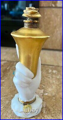 Vintage Elizabeth Arden IT'S YOU Baccarat White Crystal Gold Hand Perfume Bottle