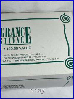 Vintage Elizabeth Taylor Diamonds & Emeralds Fragrance Festival With 5 Bottles