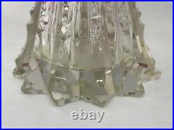 Vintage English Rubina Cut Glass Scent Perfume Bottle In Prism Cut