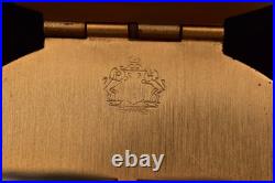 Vintage Evans Egg MCM Perfume Holder 2 Bottles White Glass Gold Tone Signed