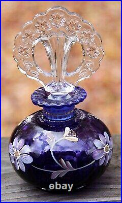 Vintage FENTON Royal Purple HP Ltd Ed PERFUME BOTTLE