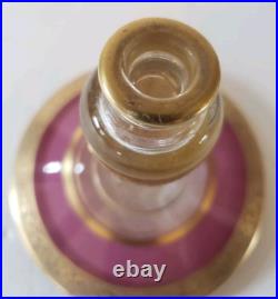 Vintage FOSTORIA Perfume and Powder Box COMBO Embossed Gold with Pink Enamel Vintage FOSTORIA Perfume and Powder Box COMBO Embossed Gold with Pink Enamel