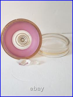 Vintage FOSTORIA Perfume and Powder Box COMBO Embossed Gold with Pink Enamel Vintage FOSTORIA Perfume and Powder Box COMBO Embossed Gold with Pink Enamel
