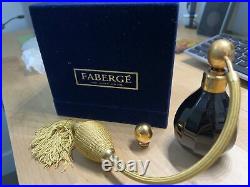Vintage Faberge St Louis Crystal Perfume Bottle, Limited Edition, Very Rare