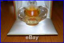 Vintage Farouche Crystal Lalique Perfume Bottle Nina Ricci In Red Satin Box