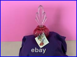 Vintage Fenton Cranberry Melon Perfume Bottle with Stopper Artful Celebration NWT