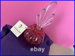 Vintage Fenton Cranberry Melon Perfume Bottle with Stopper Artful Celebration NWT Vintage Fenton Cranberry Melon Perfume Bottle with Stopper Artful Celebration NWT