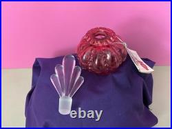 Vintage Fenton Cranberry Melon Perfume Bottle with Stopper Artful Celebration NWT