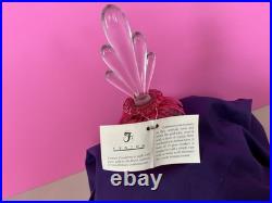 Vintage Fenton Cranberry Melon Perfume Bottle with Stopper Artful Celebration NWT