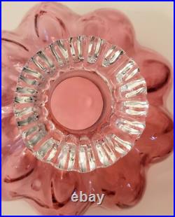 Vintage Fenton Cranberry Optic Glass Vanity Set Powder Jar & 2 Perfume Bottles Vintage Fenton Cranberry Optic Glass Vanity Set Powder Jar & 2 Perfume Bottles