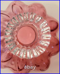 Vintage Fenton Cranberry Optic Glass Vanity Set Powder Jar & 2 Perfume Bottles Vintage Fenton Cranberry Optic Glass Vanity Set Powder Jar & 2 Perfume Bottles