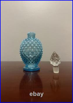 Vintage Fenton Wisteria Opalescent Hobnail Perfume Bottles Pair