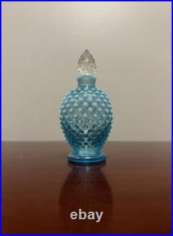 Vintage Fenton Wisteria Opalescent Hobnail Perfume Bottles Pair