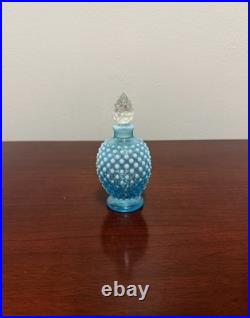 Vintage Fenton Wisteria Opalescent Hobnail Perfume Bottles Pair