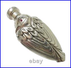 Vintage Figural Bird Scent Bottle 800 Silver