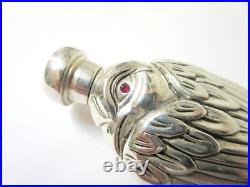 Vintage Figural Bird Scent Bottle 800 Silver
