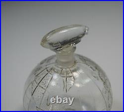 Vintage Figural Perfume Bottle Art Deco Zeppelin over Globe Rare