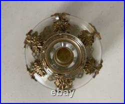 Vintage Filigree Ormolu Vanity Set Perfume Bottle Rose Guilloche