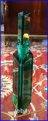 Vintage Florasynth Emerald Green Perfume Bottle Beautiful