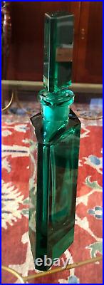 Vintage Florasynth Emerald Green Perfume Bottle Beautiful