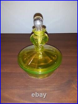 Vintage Fostoria Uranium Glass Perfume bottle