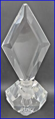 Vintage French Art Deco 1930's Sfaccettato Vetri Crystal Perfume Bottle U219