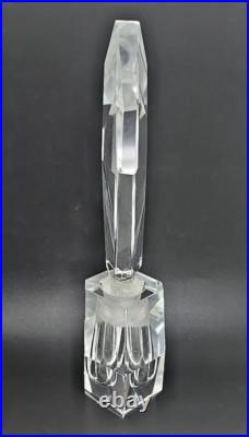 Vintage French Art Deco 1930's Sfaccettato Vetri Crystal Perfume Bottle U219