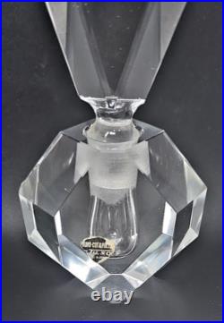 Vintage French Art Deco 1930's Sfaccettato Vetri Crystal Perfume Bottle U219