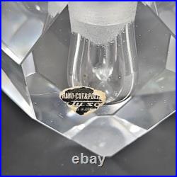 Vintage French Art Deco 1930's Sfaccettato Vetri Crystal Perfume Bottle U219
