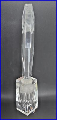 Vintage French Art Deco 1930's Sfaccettato Vetri Crystal Perfume Bottle U219