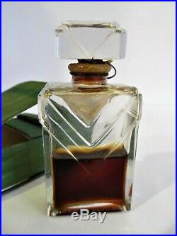 Vintage French Art Deco Perfume Bottle FRAGONARD Rare MOMENT VOLE Paris