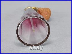 Vintage French Art Deco Rubina Cut Glass Perfume Atomizer Circa 1920s