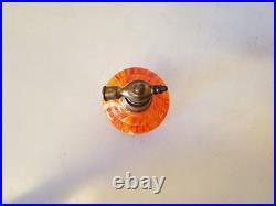 Vintage French Art Glass Atomizer with Multi-Colored Glass & Brass Top